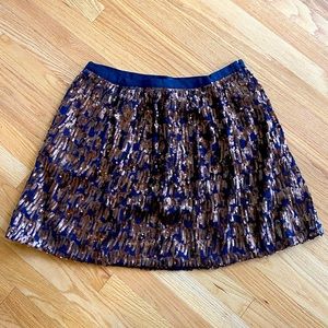 J. Crew Gold Sequined Mini Skirt